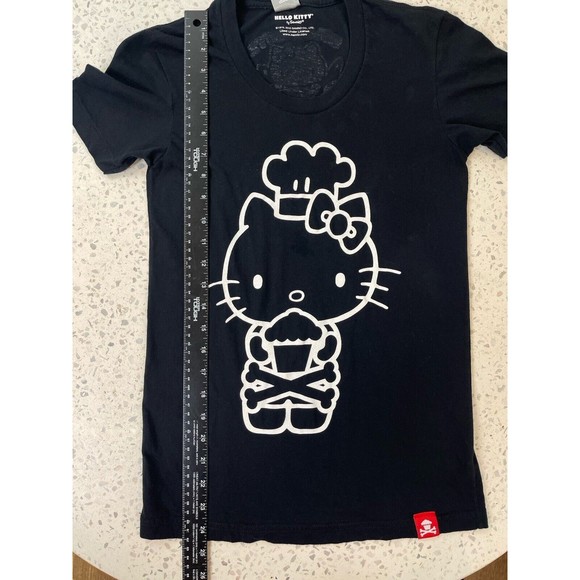 Vtg Johnny Cupcakes Women Medium Black TShirt Hello Kitty Streetwear Kawaii Cute - Picture 11 of 11